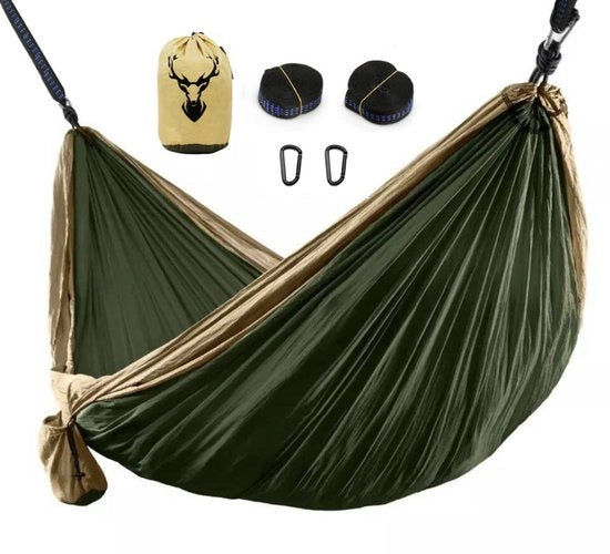 Hammock Leggero 270 x 140 | Esterno Premium 210T Nylon | Inclusa Sacca di Ripiegamento | Hammock per Emergenza | Camping Esterno | Campeggio | Escursione Hammock