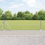 Recinzione Euro con 7 Posti Flangiati 0.4x10 m Acciaio Galvanizzato