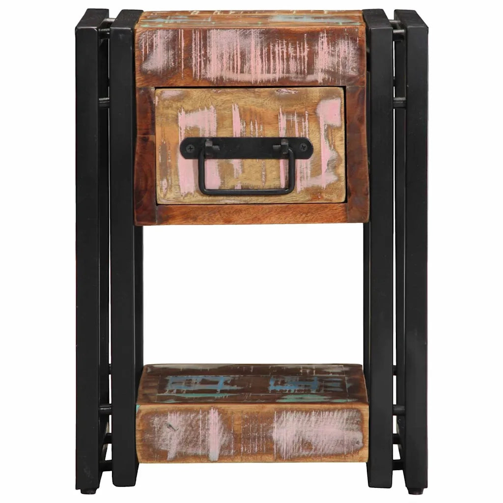Armadio da Notte 30 x 30 x 40 cm Legno Recuperato Massello 4016708