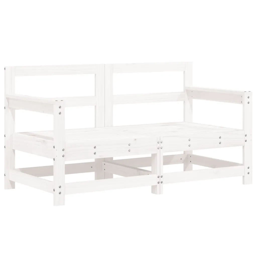 Set Salotto da Giardino 6 pz Bianco in Legno Massello di Pino 3186467
