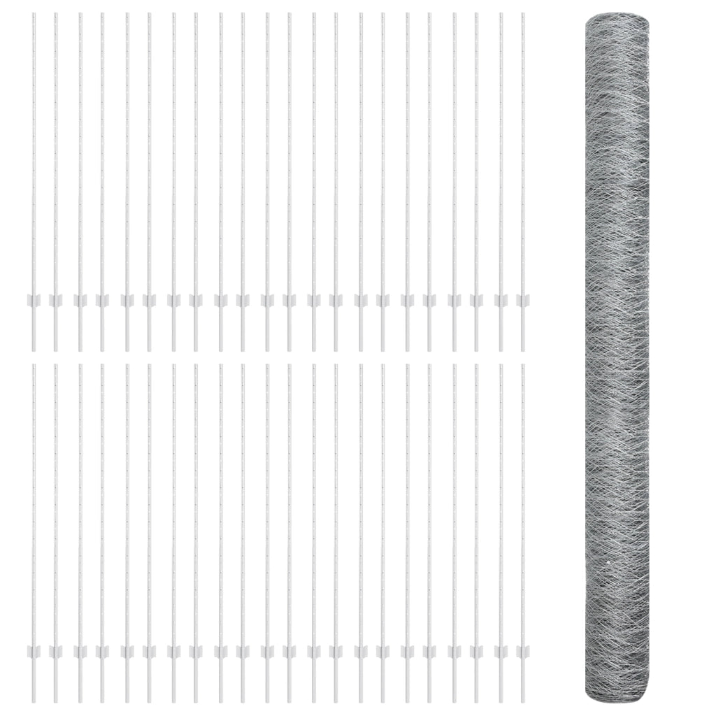 Pali di Recinzione  22 pz U-Channel 160 cm Acciaio Galvanizzato