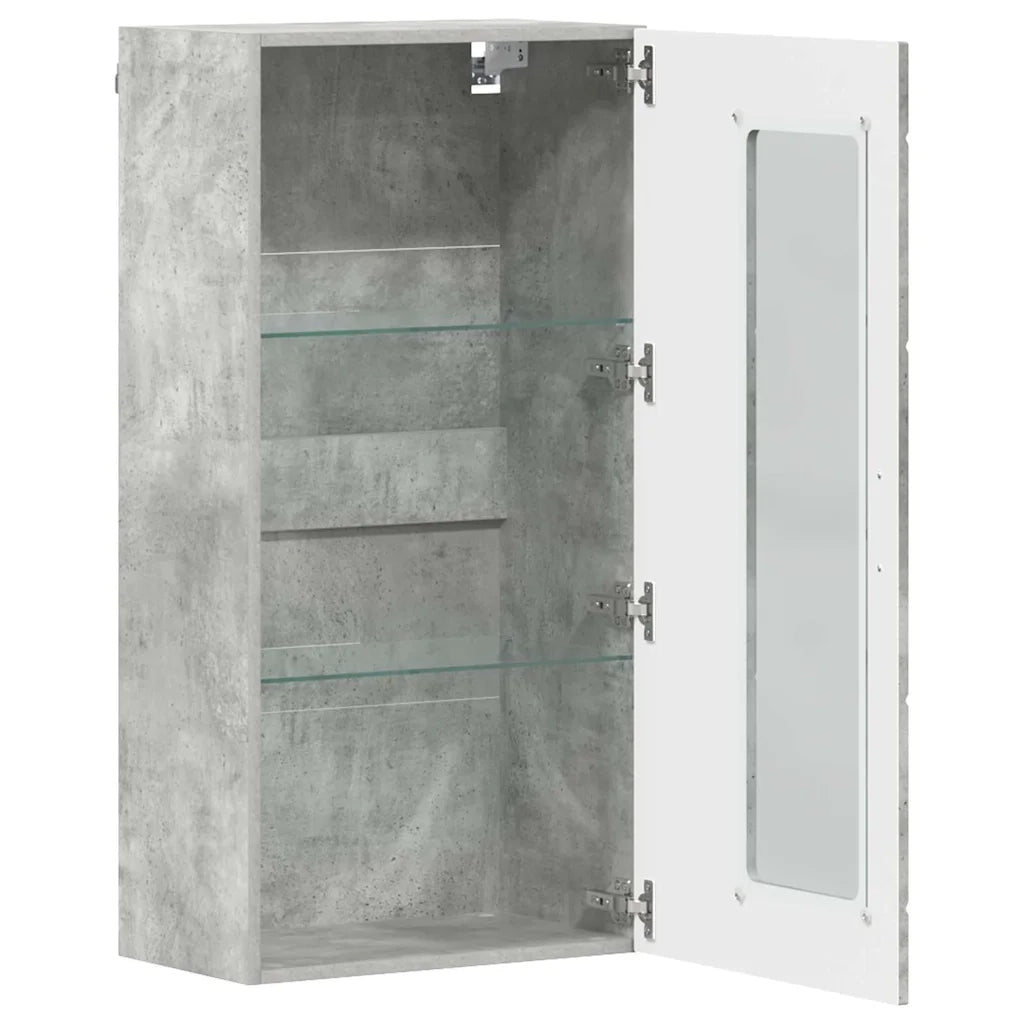 Armadio in Legno Grigio cemento 50 x 29 x 100 cm