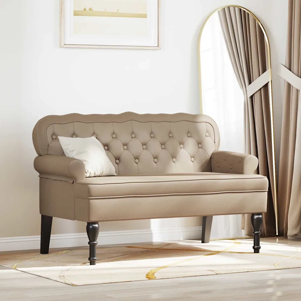 Panca Chesterfield Cappuccino 119,5 x 64,5 x 75 cm 42019298