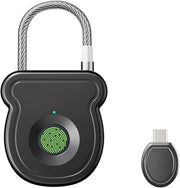 Chiusura con rilevamento impronte digitali 2026 - 0.5 secondi di apertura - batteria 365 giorni - chiave di emergenza USB - per armadietto del gym e valigie - impermeabile e resistente alle alte temperature - nero