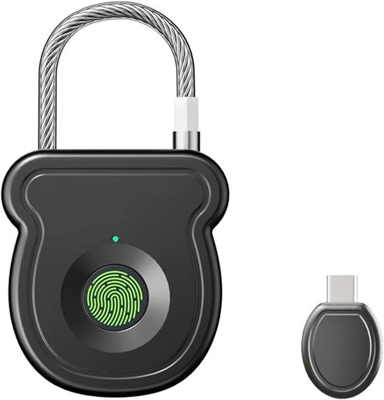Chiusura con rilevamento impronte digitali 2026 - 0.5 secondi di apertura - batteria 365 giorni - chiave di emergenza USB - per armadietto del gym e valigie - impermeabile e resistente alle alte temperature - nero