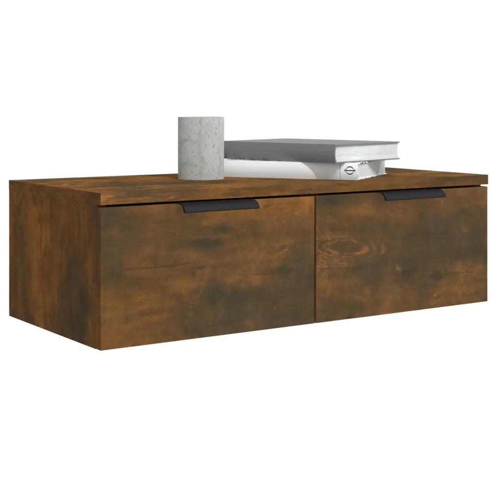 Mobili Pensili 2 pz Rovere Fumo 68x30x20 cm Legno Multistrato cod mxl 32929