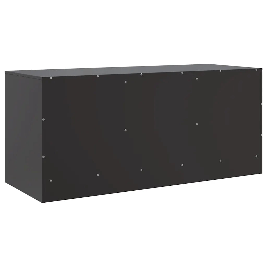 Mobile TV Nero 99x39x44 cm in Acciaio 841685