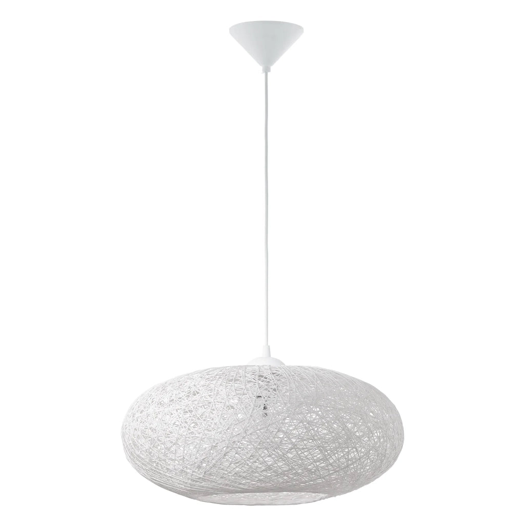 Lampadario A Sospensione Classico Campilo Policarbonato Bianco 1 Luce E27