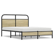 Letto matrimoniale | Letto per adulti | Giroletto senza Materasso Rovere Sonoma 140x190cm in Truciolato
