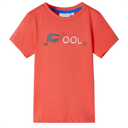 Maglietta da Bambino Maniche Corte Rosso Chiaro 140cod mxl 85481