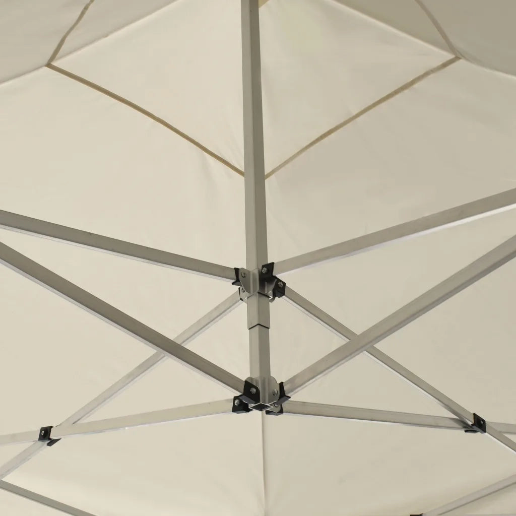 Gazebo Professionale Pieghevole Alluminio 2x2 m Crema 48925