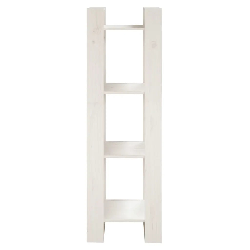Libreria/Divisorio Bianco 41x35x125cm in Legno Massello di Pino 813865