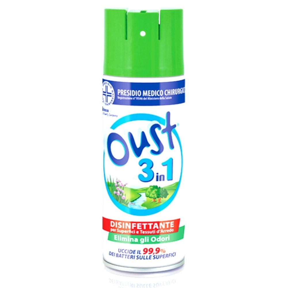 Glade oust 3in1 disinfettante per tessuti e superfici 5 flaconi da 400 ml