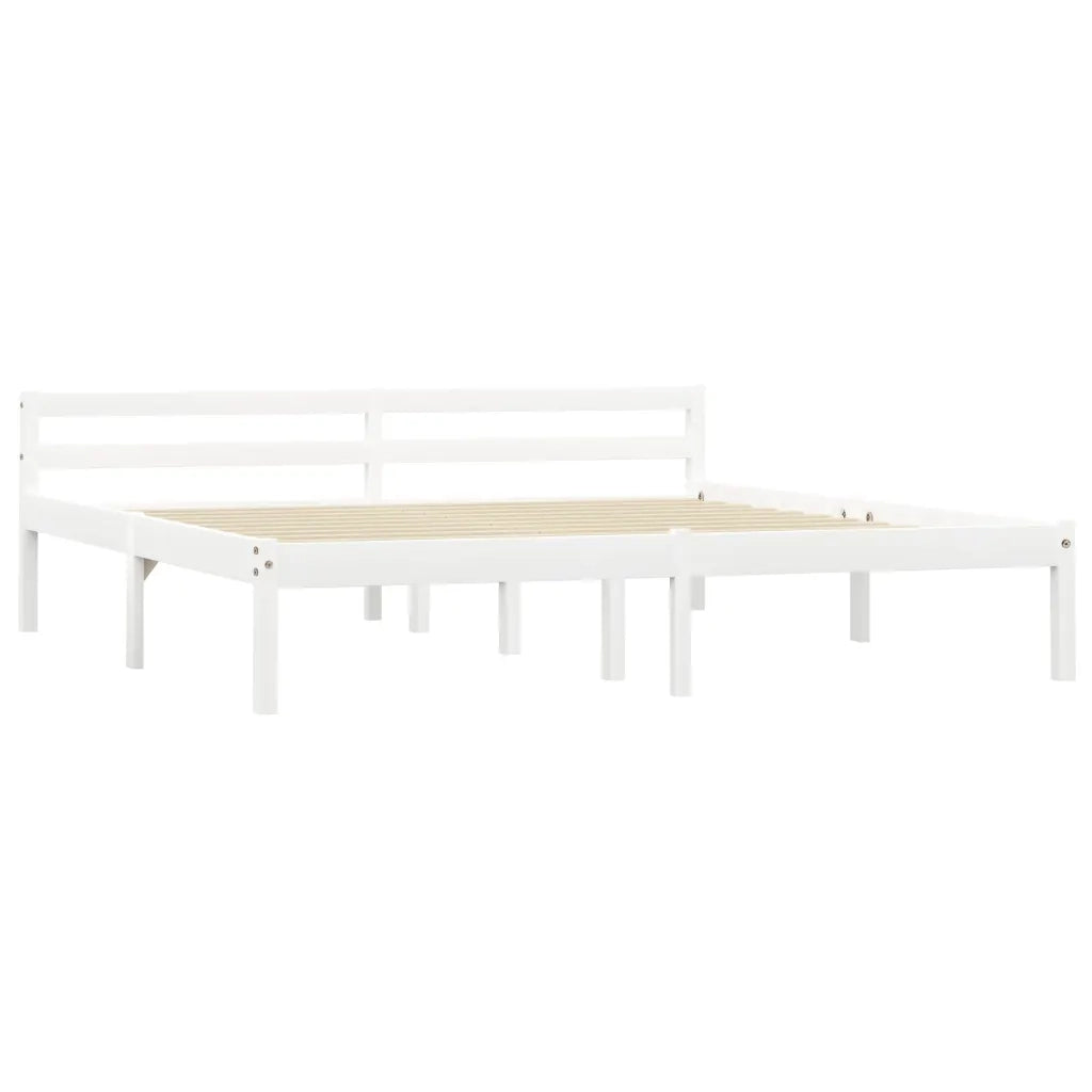 Giroletto senza Materasso Bianco 160x200 cm in Legno di Pino 283188