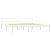 Giroletto senza Materasso Bianco 160x200 cm in Legno di Pino 283188
