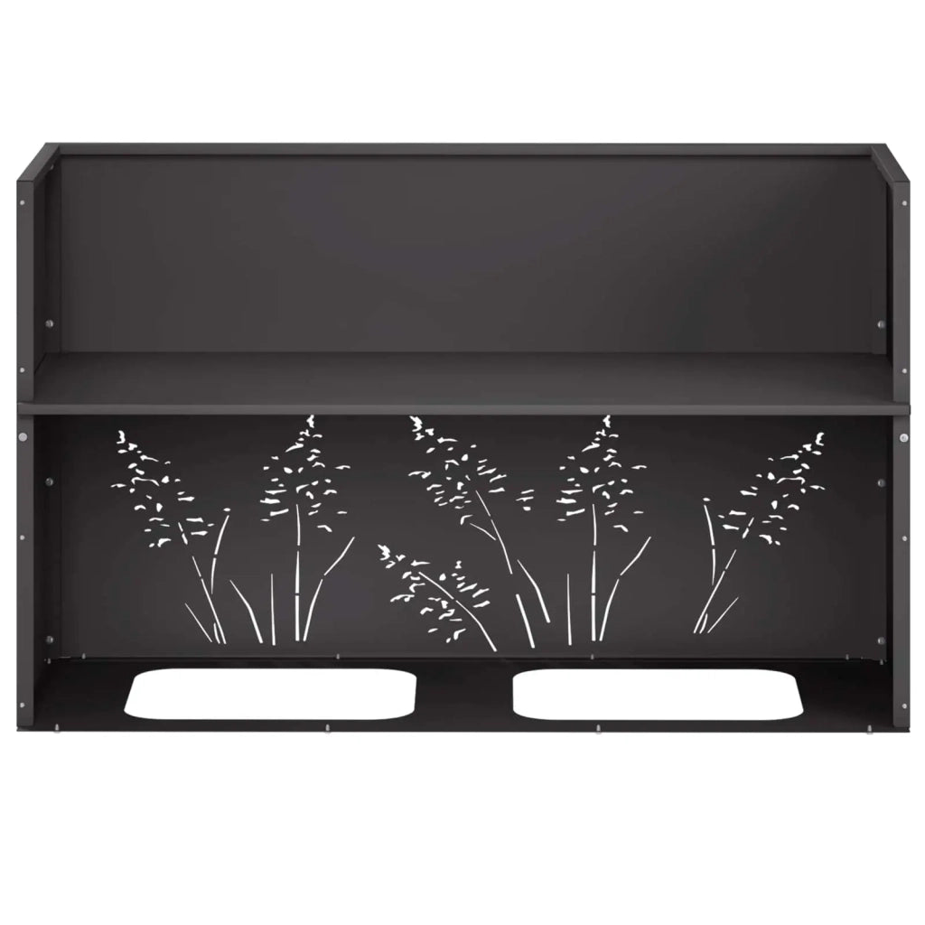 Vaso da giardino 2 pz Nero 80 x 20 x 49 cm 8005821