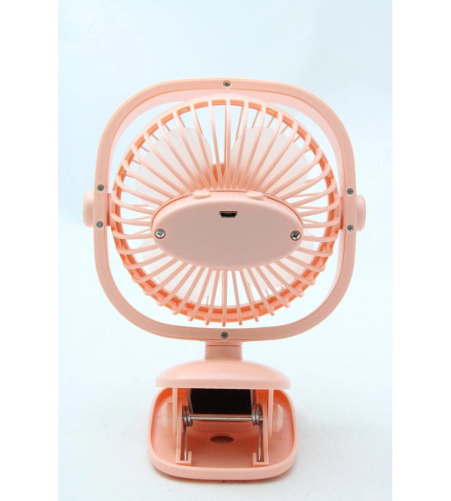 Mini Ventilatore da tavolo con clip ricaricabile tramite USB luce RGB BJJ848-2
