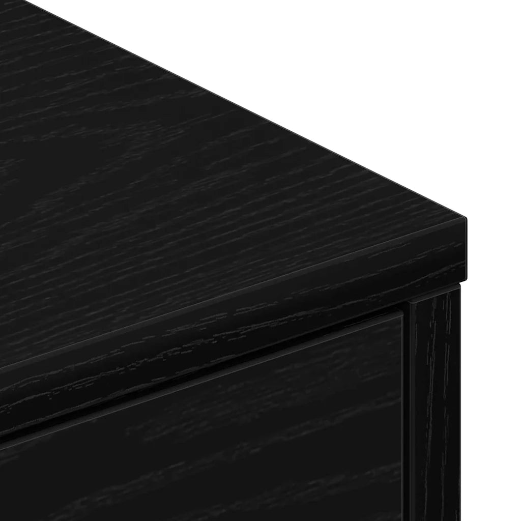 Mobile TV Rovere Nero 80 x 34 x 36 cm Legno multistrato 862483
