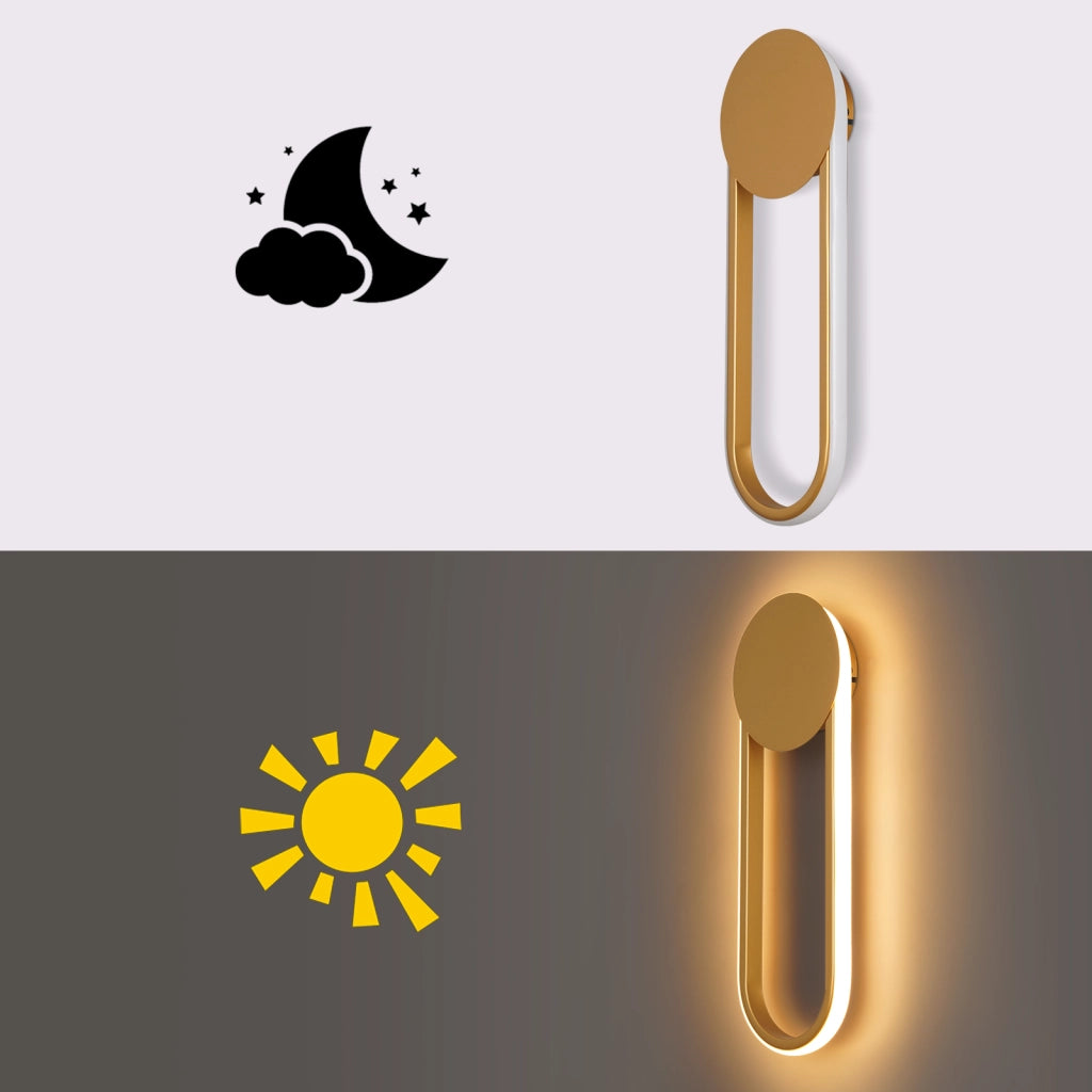 ZMH Applique LED moderna 12W 41cm bianco caldo 3000K oro minimalista
