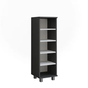 Vicco Mobiletto midi Antracite/bianco 30.2 x 95 cm con 5 scomparti aperti