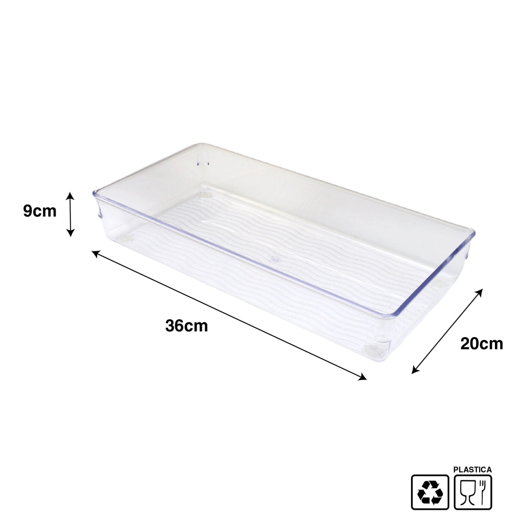 KIT SET 2 PZ MAURY'S VASCHETTA CONTENITORE PER FRIGORIFERO 30 X 15 X H5 CM