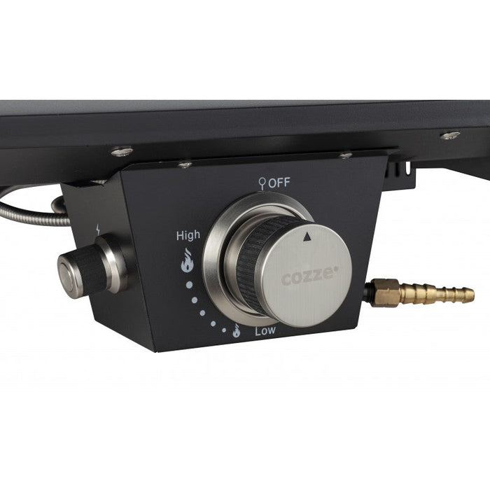 Forno per Pizza a Gas 13' Fino a 450° 34x34 cm con Pietra Refrattaria e Copertura