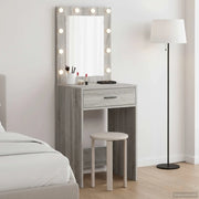 Tavolo da Trucco con cassetto Grigio Sonoma 50 x 41 x 135 cm 865042