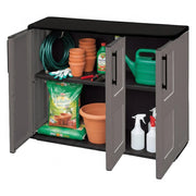 Mobile da Giardino Aranka, Armadio da Esterno 2 Ripiani Made in Italy, 37x102x84h cm Grigio