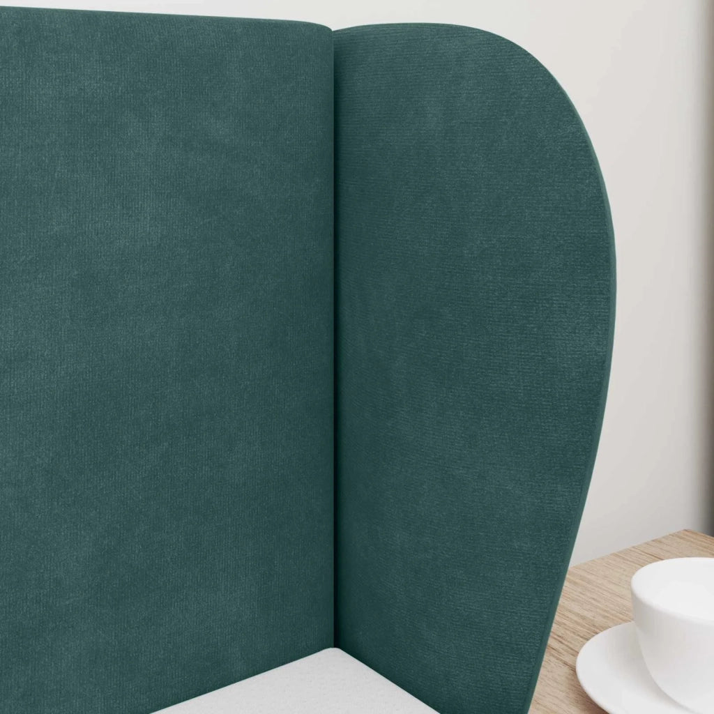 Orecchia della Testata Verde 40 x 23 x 6 cm Velluto CFW5213326