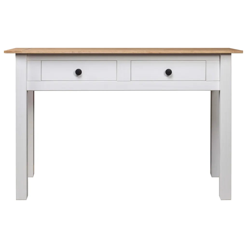 Tavolo Consolle | Tavolo d'Ingresso Bianco 110x40x72 cm Legno Massello Pino Panama
