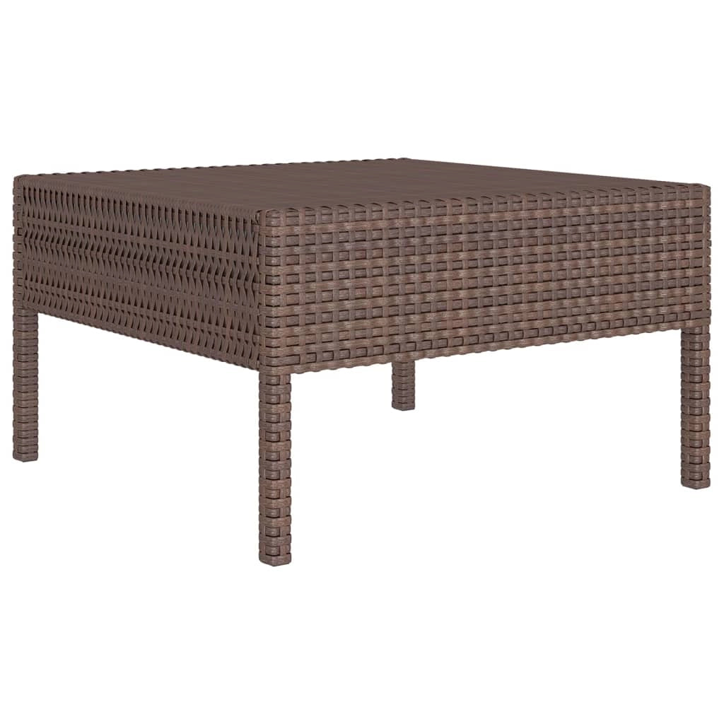 Set di mobili da giardino mobili da esterno 5 pezzi con cuscini resina intrecciata marrone 02_0016463