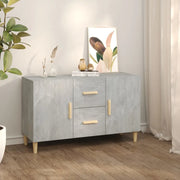 Credenza-Buffet-Armadio da cucina Grigio Cemento 100x36x60 cm in Legno Multistrato 339824
