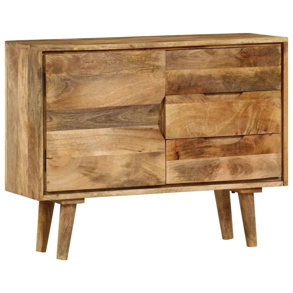 Buffet credenza mobiletto consolle mobile contenitore legno massello di mango 90 cm 4402095