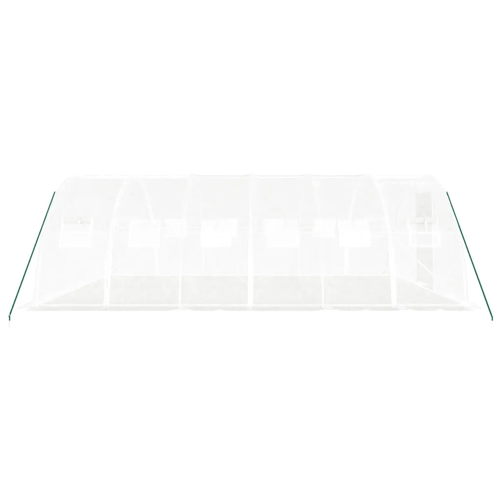 Serra con Telaio in Acciaio Bianco 24 m² 6x4x2 m 3188073
