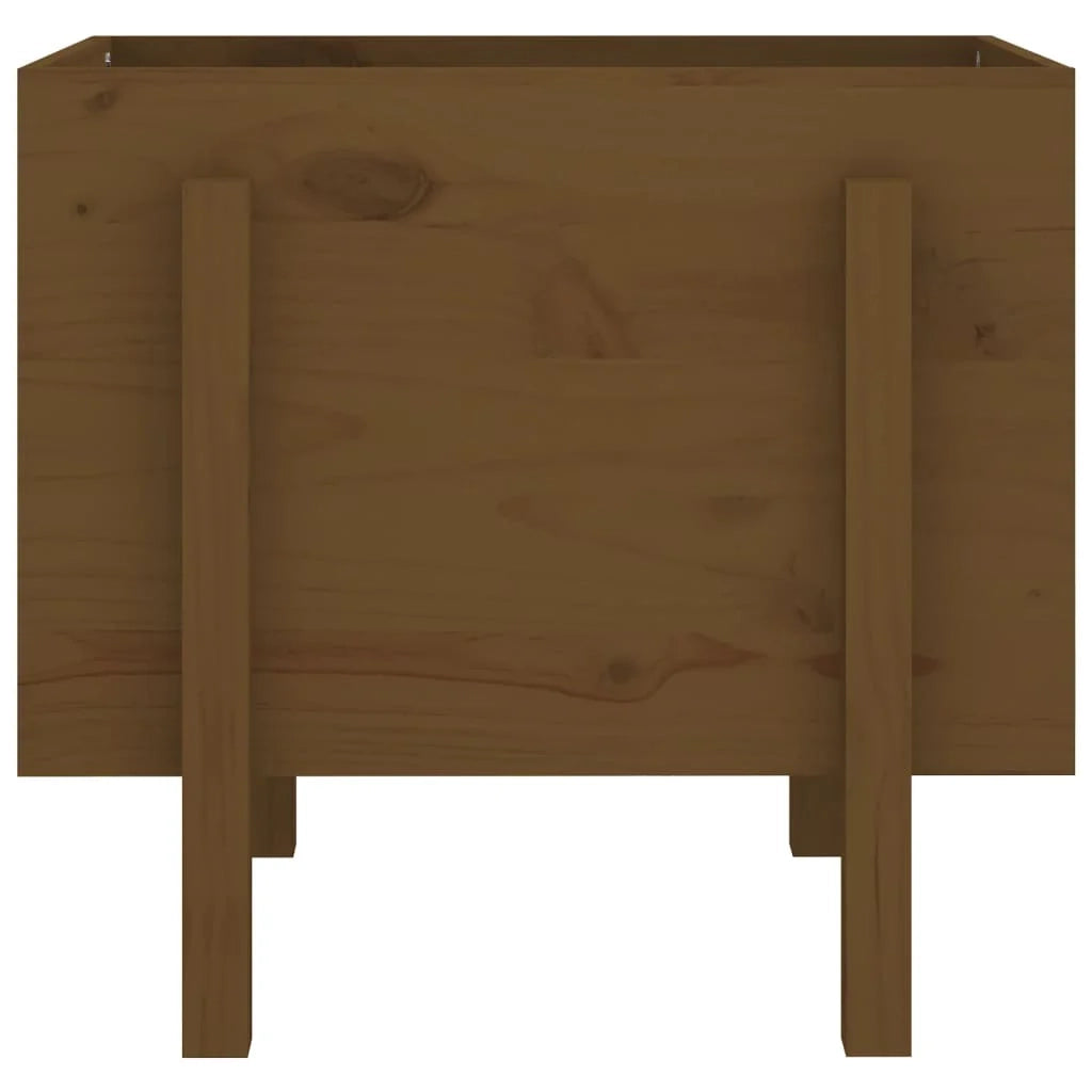 Fioriera rialzata per piante fiori terrazza giardino 62 x 50 x 57 cm legno massello di pino marrone 02_0037763