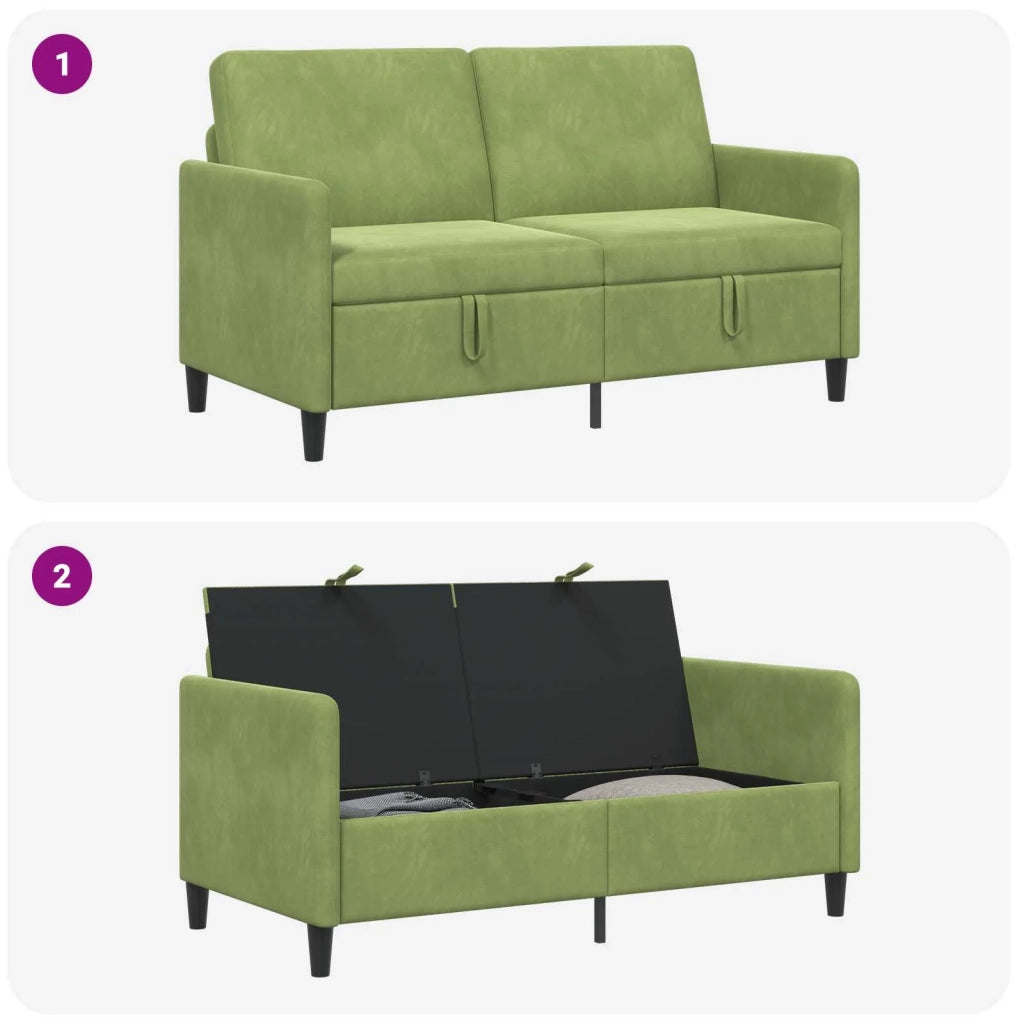 Divano con Storage Verde chiaro 152 x 78 x 87 cm Poliestere 42036936