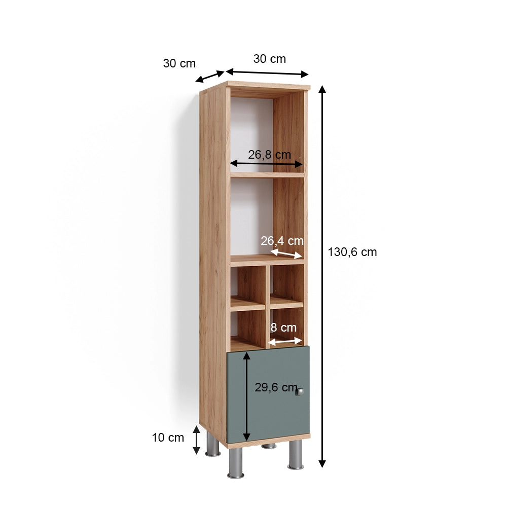 Mobiletto bagno Fynn Verde 30 x 130.6 cm porta piccola Vicco