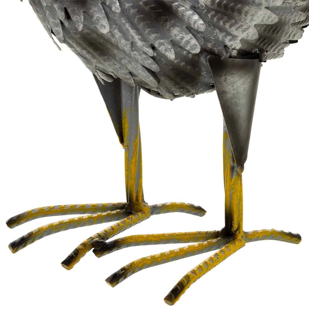 Figura decorativa in metallo grigio 22x14x36h cm