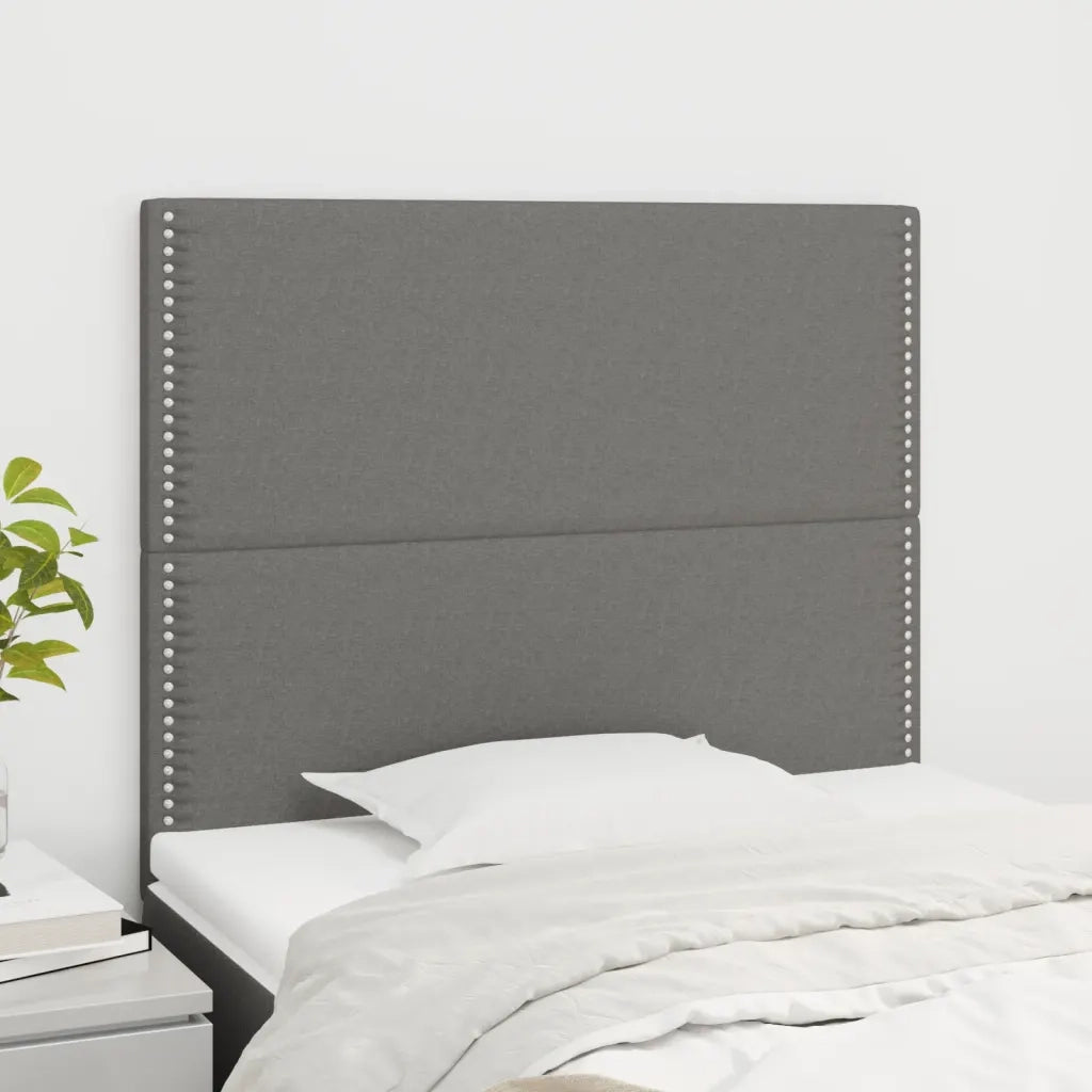 Testiera Grigio Scuro 100x5x118/128 cm Tessuto 3116183