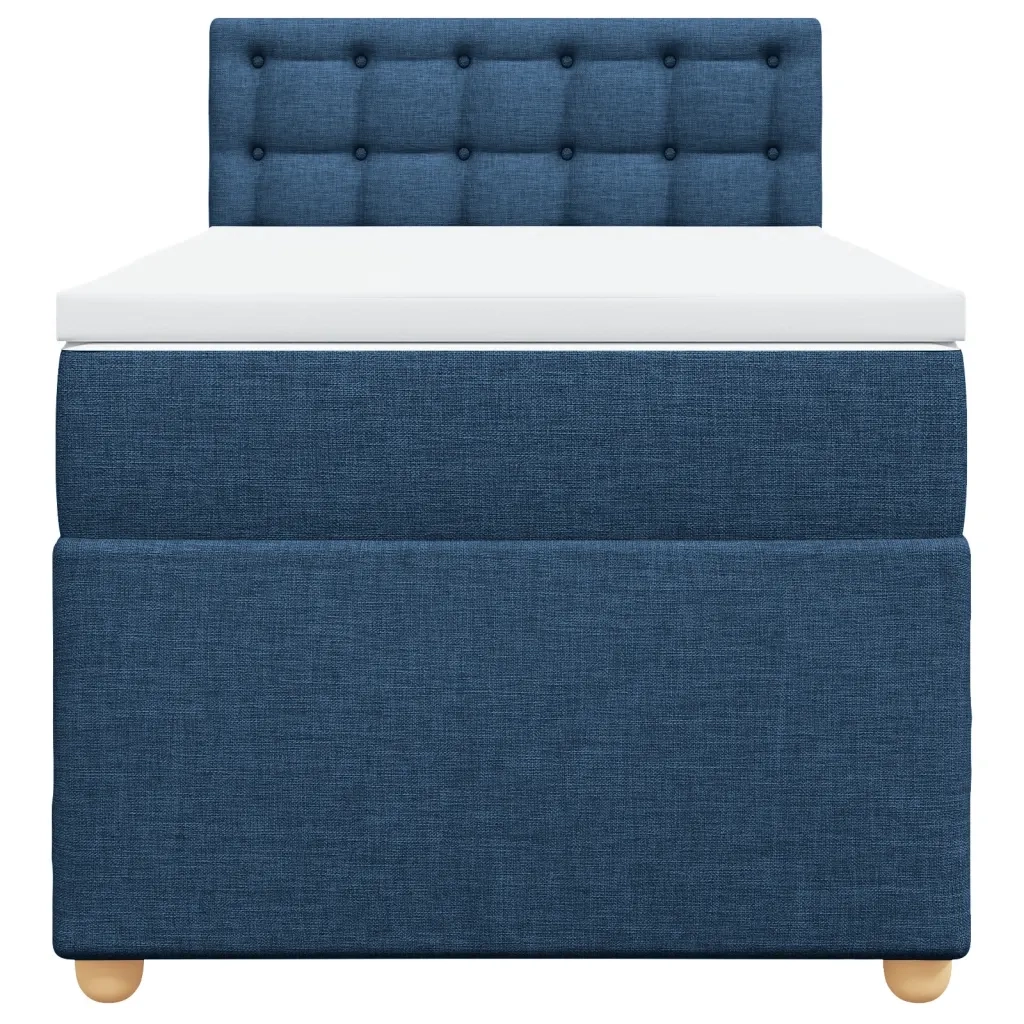 Giroletto a Molle con Materasso Blu 90x190 cm in Tessuto 3286555