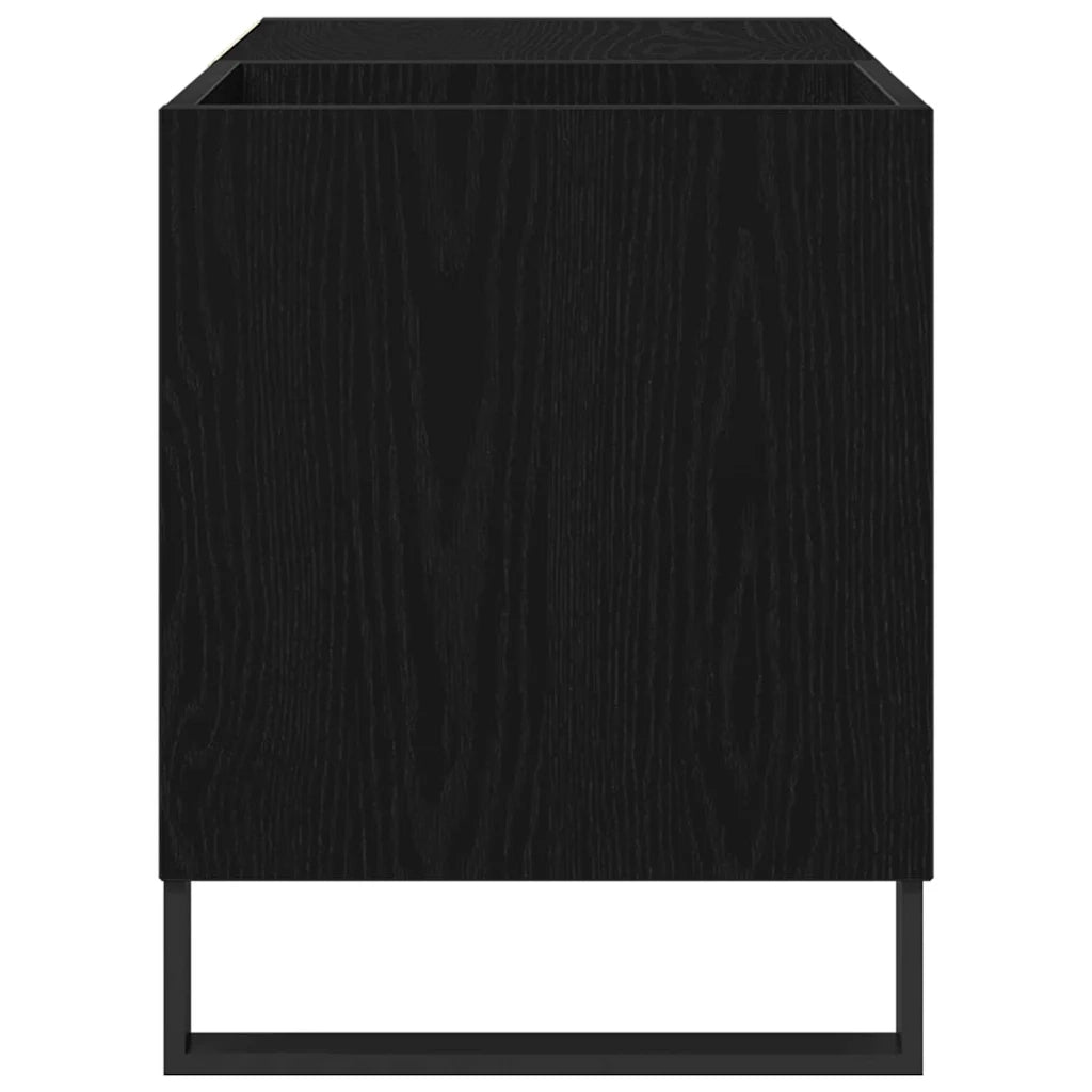 Mobile porta vinili Rovere Nero 85 x 38 x 48 cm 862898