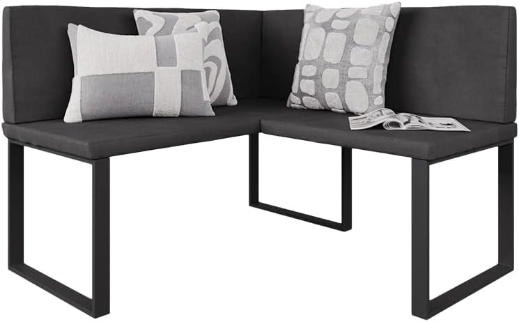 Vicco panca ad angolo Ravon, Antracite, 120 x 120 cm