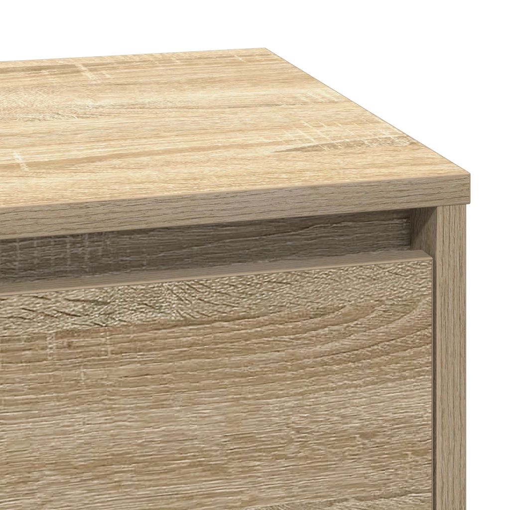 Comodino con LED Rovere Sonoma 71x34,5x75 cm Legno Ingegnerizzato