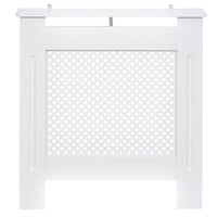 Copritermosifone in Legno a Griglia Bianco 78x82x19 cm