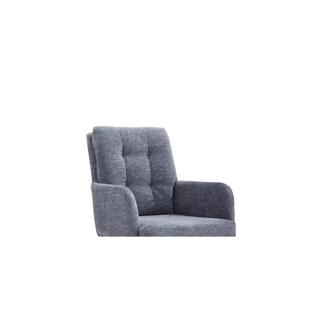 Sedia girevole PLUMO – Tessuto grigio scuro – L50 x H85 x P62 cm