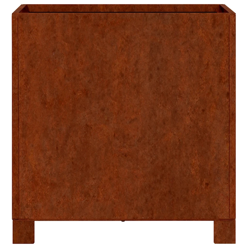 Fioriera con Gambe Ruggine 40x40x40 cm Acciaio Corten 823680
