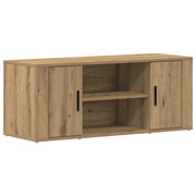 Mobile TV rettangolare moderno con pratico vano contenitore 100 x 35 x 40 cm realizzato in legno di rovere ingegnerizzato finitura artigianale 02_0051812