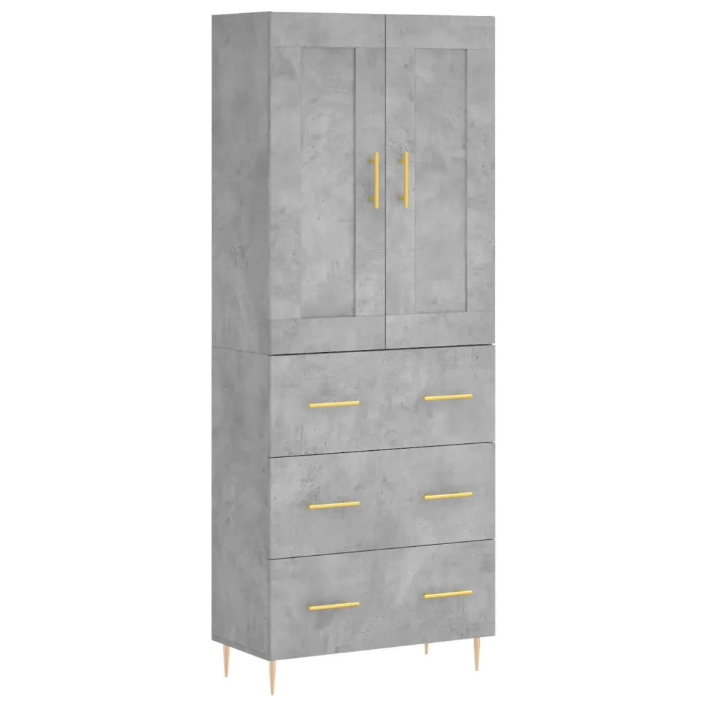 Credenza Grigio Cemento 69,5x34x180 cm in Legno Multistrato 3199741