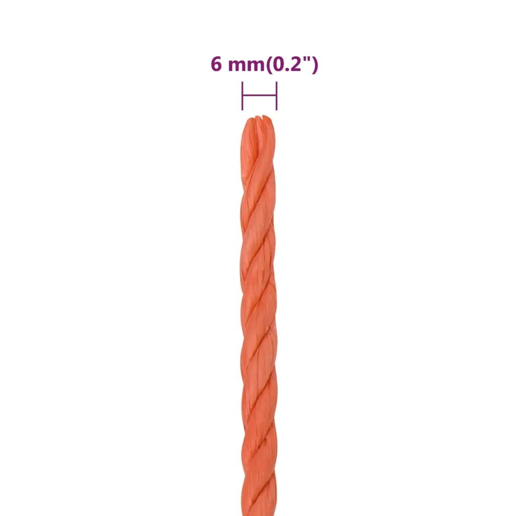 Corda da Lavoro Arancione 6 mm 25 m in Polipropilene 152923