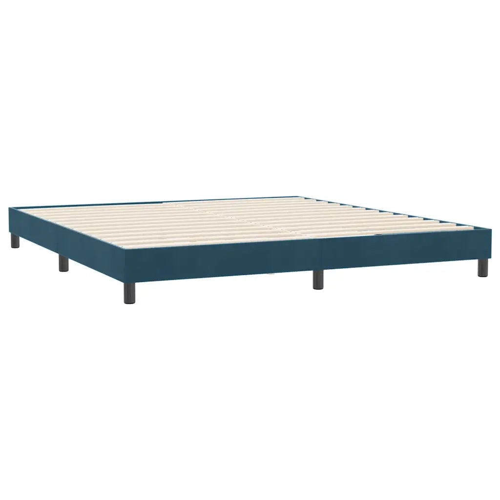 vidaXL Giroletto senza Materasso Blu Scuro 180x220 cm in Velluto
